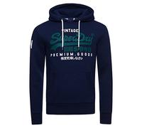 Superdry Sweat-shirt bleu marine / vert foncé / blanc, Taille XL