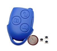 VL2330 Coque de clé avec pile préinstallée bleue pour Ford Transit MK7/Connect, boîtier de clé télécommande 3 boutons avec 3*Micro-interrupteurs, remplacement pour Ford Transit Custom/Fob d'entrée