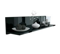 Vladon Etagère murale Skadu en Noir haute brillance