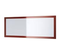 Vladon Miroir Lima, Miroir Mural avec Cadre de Style Moderne, Blanc Haute Brillance (139 x 55 cm)