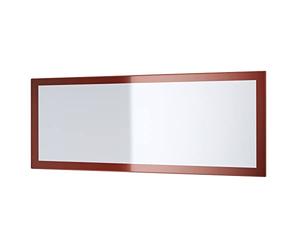 Vladon Miroir Lima, Miroir Mural avec Cadre de Style Moderne, Blanc Haute Brillance (139 x 55 cm)