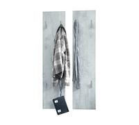 Vladon Panneau Mural 120, Panneau de Porte-Manteau Comprenant 2 Panneaux, Aspect Béton Oxyde (28 x 120 x 2 cm chacun)