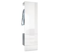 Vladon Penderie Carlton Set 5, anthracite mat-blanc haute brillance (52 x 193 x 35 cm)