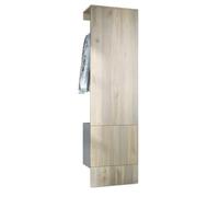 Vladon Penderie Carlton Set 5, Meuble d’entrée Comprenant 1 Panneau Porte-Manteau avec Porte intégrée et 1 Tringle, Anthracite Mat/chêne Nordique (52 x 193 x 35 cm)