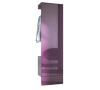 Vladon Penderie Carlton Set 5, Meuble d’entrée Comprenant 1 Panneau Porte-Manteau avec Porte intégrée et 1 Tringle, Anthracite Mat/mûre Haute Brillance (52 x 193 x 35 cm)