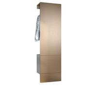 Vladon Penderie Carlton Set 5, Meuble d’entrée Comprenant 1 Panneau Porte-Manteau avec Porte intégrée et 1 Tringle, Anthracite Mat/Aspect bronzé (52 x 193 x 35 cm)