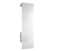 Vladon Penderie Carlton Set 5, Meuble d’entrée Comprenant 1 Panneau Porte-Manteau avec Porte intégrée et 1 Tringle, Blanc Mat/Blanc Haute Brillance (52 x 193 x 35 cm)