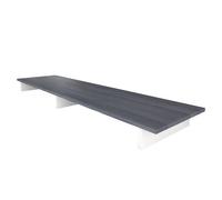 Vladon Support de TV Game, Support de Moniteur surélevé, Blanc Mat/avola-Anthracite (138,5 x 9,5 x 34,5 cm)