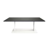 Vladon Table de Salon Table basse Mono en Blanc avec plateau de dessus en Noir haute brillance.
