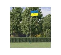 Vidaxl Drapeau De L'ukraine Et Mât 6,23 M Aluminium