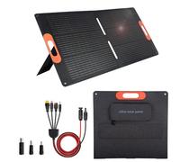 VLAIAN Panneau solaire portable 100 W pour générateur de centrale, chargeur de panneau solaire pliable de 100 W avec sortie MC4, connecteur CC 3 en 1, haute efficacité de 23,5 % pour camping, voyage