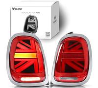 VLAND Feu arrière pour Mini Cooper F55 F56 F57 2014-2021 Assemblage avec clignotant séquentiel, aucun feu antibrouillard (Rouge)