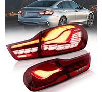 VLAND Feux arrière compatibles avec BMW M4 Série 4 Coupé/Cabriolet F32 F33 F82 F83 2013-2020 & 4 Gran Coupé F36 14-20, échelle dragon ani-mation 3D, avec marquage E, rouge