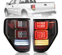 VLAND LED Feux arrière compatibles pour F-ord F150 2009-2014, avec singal de virage séquentiel ambre/feu de position latéral et aucun feu antibrouillard, ensemble (ne convient pas au Flareside)