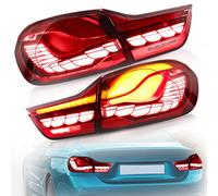 VLAND OLED Feux arrière pour BMW M4 Série 4 F32 F33 F82 F83 2013-2020 et 4 Gran Coupé F36 2014-2020, avec clignotant dynamique, animation dynamique 3D Running Dragon Scale Côtés passager et conducteur