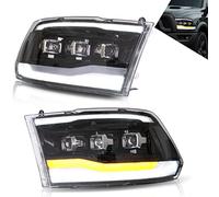 VLAND Phare LED compatible avec RAM 1500/2500/3500 2009-2018 RAM Classic 2019-2021 Phare, projecteur/transparent