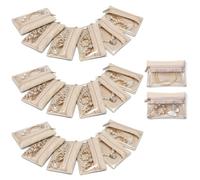 Vlando 2024 Lot de 20 pochettes à bijoux de voyage en velours transparent avec fermeture éclair - Pour femmes et filles