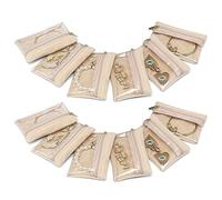 Vlando Lot de 12 pochettes à bijoux de voyage en velours transparent avec fermeture éclair pour voyage, voyage d'affaires, fête des mères, cadeau pour maman, épouse, femme