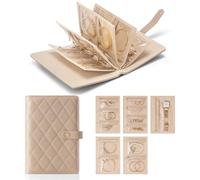 Vlando Organisateur de bijoux, organisateur de rangement pliable pour boucles d'oreilles, boîte à bijoux de voyage avec 5 pochettes à bijoux en velours pour collier, boucles d'oreilles, bracelets