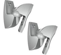 Vlb 500 Supports D'Enceintes Mural Pivotant Et Inclinable . 5 Kg ¿ Emballage Écologique Suport Mural Polyéthylène De Haute Gamme Argent (2 Supports)