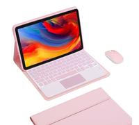 VLEAQC Étui avec Clavier rétroéclairé pour Lenovo Tab P11 Plus 2021 (TB-J616F/607F) et P11 2020 (TB-J606F/TB-J606X) 11", Clavier et Souris à pavé Tactile sans Fil, Coque de Protection Fine,Rose