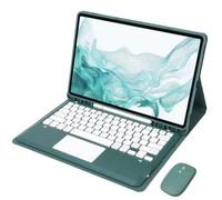 VLEAQC Étui Clavier pour Galaxy Tab S10FE+ 13,1″ 2025, Clavier Bluetooth Amovible avec Pavé Tactile, Souris sans Fil, Coque Protectrice Mince, Compatible SM-X620/X626,Dark Green