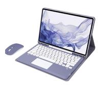 VLEAQC Étui Clavier pour Galaxy Tab S10FE+ 13,1″ 2025, Clavier Bluetooth Amovible avec Pavé Tactile, Souris sans Fil, Coque Protectrice Mince, Compatible SM-X620/X626,Violet