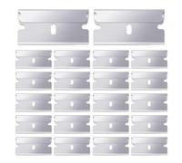Vlecexs 100 Pièces Lame Grattoir de Rechange, Lames de Remplacement Grattoirs, Racloir Lame, Métal Lames Rechange Pour Grattoir, Pour le Verre Les Fenêtres Les Fours Les Poêles en Céramique
