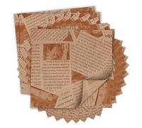 Vlecexs 100 Pièces Papier Burger, 25 x 25 cm Papier Emballage Alimentaire en Style Journal, Papiers Sulfurisé pour Frites Burger Pain Sandwich