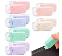 Vlecexs 12 Pièces Rouleaux Roller de Colle, Roller Ruban Adhésif Double Face, Rouleaux de Colle, Souris Colle pour Scrapbooking DIY Carte, Travaux Manuels, Album Photo, école, Maison, Bureau, 6mm x 6m
