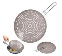Vlecexs Anti Eclaboussure Cuisine en Silicone, 32CM Écran Anti Éclaboussures pour Poêle à Frire, Couvercle Anti Projection avec Poignée Pliable, Protection Contre Les Éclaboussures