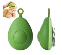 Vlecexs Brosse pour Poils de Chat avec Déclencheur, Brosse Autonettoyante pour Poils d'animaux en Forme d'avocat, Peigne Massant pour Chats et Chiens