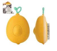 Vlecexs Brosse pour Poils de Chat avec Déclencheur, Brosse Autonettoyante pour Poils d'animaux en Forme de Citron, Peigne Massant pour Chats et Chiens