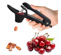 Vlecexs Dénoyauteur à Cerises, Noyau Extracteur Cerises, Extracteur de Noyaux de Cerises, Outil à Noyaux pour Petits Fruits Cerises Griottes Prunes, Parfait pour Cuisine Boulangerie (Noir)