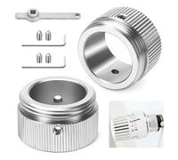 Vlecexs Lot de 2 Adaptateurs de Thermostat de Radiateur, M30 x 1,5 | Adaptateur Vanne Radiateur Acier Inox 304, Compatible avec Danfoss RA, RAV, RAVL et Tado, Accessoire Pratique pour Radiateur