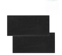 Vlecexs Lot de 2 Tapis de Service de Bar, pub, Tapis de Service en Caoutchouc antidérapant, Tapis de séchage pour Verre, comptoir, café, Whisky, Cocktail, Cuisine, Bar, Restaurant (30x15 cm)