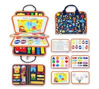 Vlecexs Montessori Jeux Plaque Activité Couverture 91 Sensorielle Apprentissage Jouets Enfants Garçons Filles 1 2 3 4 Ans Voyage Educatif Alphabet Numérique Forme Peinture