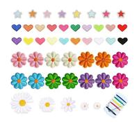 Vlecexs Patches Brodés, 47 Pcs Patch Thermocollant, Autocollant Tissu Brodé pour Réparation et Décoration DIY Vêtements Sacs Chapeaux