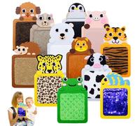 Vlecexs Tapis Sensoriel Bébé, 12 Pièces Dalle Sensorielle pour Enfants, Tapis Sensoriels pour Enfant Autistes, Jouets Sensorielle Bebe Tissu Texturé Sensoriel, Jeux Sensoriels Bebe Cadeau pour Autisme