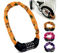 VLEDARLING Antivol Vélo Enfant à Combinaison de Chiffres, Chaîne Antivol à Combinaison(70 cm) Coloré et sans Clé, Robuste