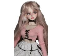 VLEYAN Maquillage peint à la main BJDDOLL 6,35 cm de haut, style princesse mignonne, tête en résine + corps en PVC, décoration de bureau et murale, à partir de 15 ans seulement