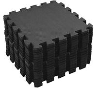 VLFit Tapis de Protection de Sol - 18 Dalles en Mousse sans BPA + Bordures | Matelas Puzzle Imperméable,Antidérapant pour matériel Fitness, Gym, Musculation - Salle de Sport, Garage