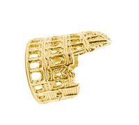 VlHpnpe Bague réglable en forme de Colisée historique - Accessoires empilables pour un usage quotidien - Bijoux de la Rome antique, One Size, Comme décrit, Comme décrit.
