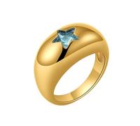 VlHpnpe Bague tendance pour couple avec étoile en oxyde de zirconium - Texture cuivre - Convient pour les jeunes femmes et les couples, C, Comme décrit, Comme décrit.
