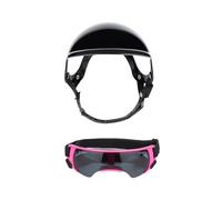 VlHpnpe Casque de sport tendance pour chien, lunettes de protection pour les yeux, pour exploration en ville, activités de plein air, randonnée, cyclisme, équipement pour animaux de compagnie pour
