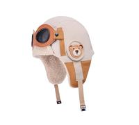 VlHpnpe Casquette Fly Boy avec lunettes intégrées pour nourrisson, beige
