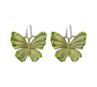 VlHpnpe Décoration de Noël verte brillante facile à suspendre pour une suspension facile et durable PC pour les fêtes et la décoration de la maison Décoration de mariage papillon lumineux