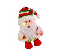 VlHpnpe Décoration musicale lumineuse du Père Noël avec mouvement animé pour les présentations de table de Noël et les fêtes de famille Décoration de vacances avec musique