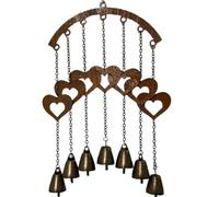 VlHpnpe Décoration occidentale en forme de cœur - Étoile à cinq branches - À suspendre - Décoration en métal résistante aux intempéries et au vent