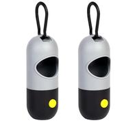 VlHpnpe Distributeur de sacs à déjections canines à lumière LED portable et à libération rapide pour changer de sac dans divers distributeurs lumineux faciles à changer